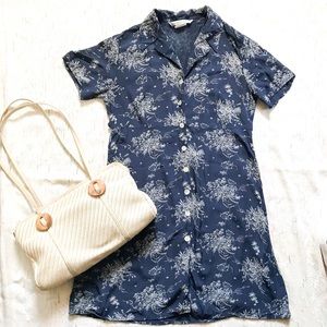 Vintage Collared Button Down Dress Size 8